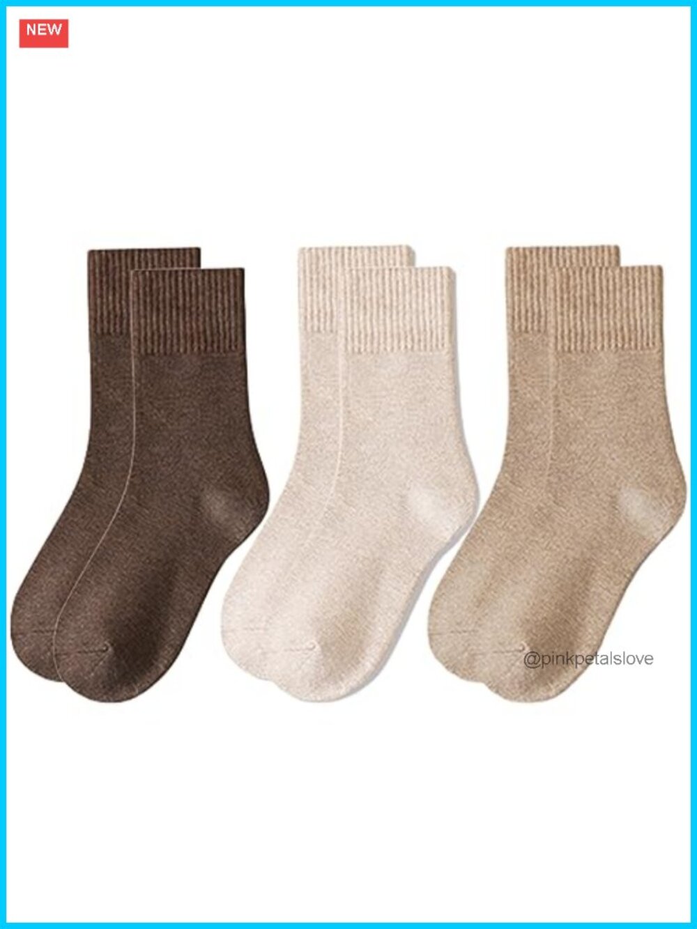 Bamboo Rayon Mini Crew Socks Moisture Wicking Odor Control 3 Pairs